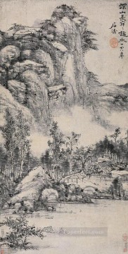 Tinta china antigua de montaña profunda de Shitao Pinturas al óleo